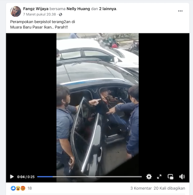 [Cek Fakta] Beradar Video Perampokan Bersenjata Api di Muara Baru, Jakarta Utara? Begini Faktanya