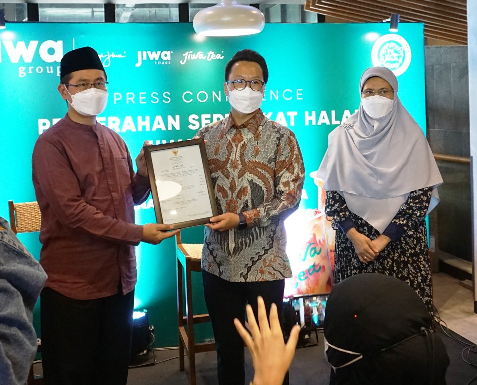 Pemberian Sertifikat Halal dari MUI dan BPJPH kepada Jiwa Group (Foto: Jiwa Group)