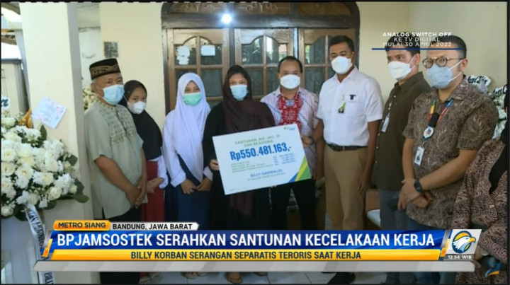 BP Jamsostek Serahkan Santunan Kecelakaan Kerja