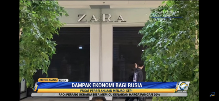 Dampak Ekonomi Rusia, Pusat Perbelanjaan Sepi