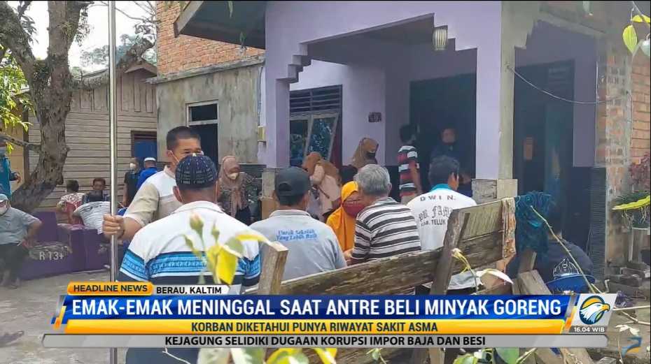 Emak-emak meninggal saat antre beli minyak goreng. Foto: Dok/Metro TV