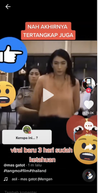 [Cek Fakta] Video Mirip Tyas Mirasih Ditangkap Polisi Dikaitkan dengan Kasus Tangmo Nida? Ini Faktanya