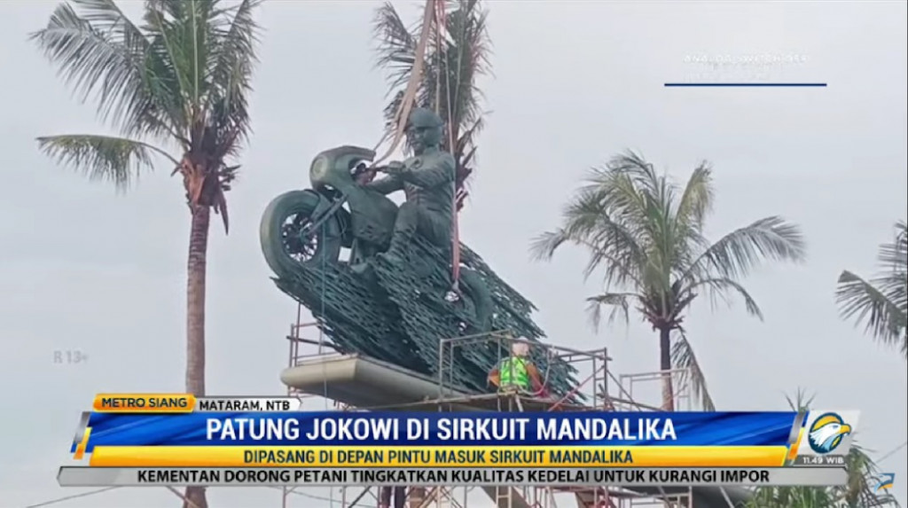 Patung ini diharap menjadi ikon tersendiri yang menarik perhatian penonton dan wisatawan yang bakal menyaksikan balapan MotoGP Mandalika. Metro TV
