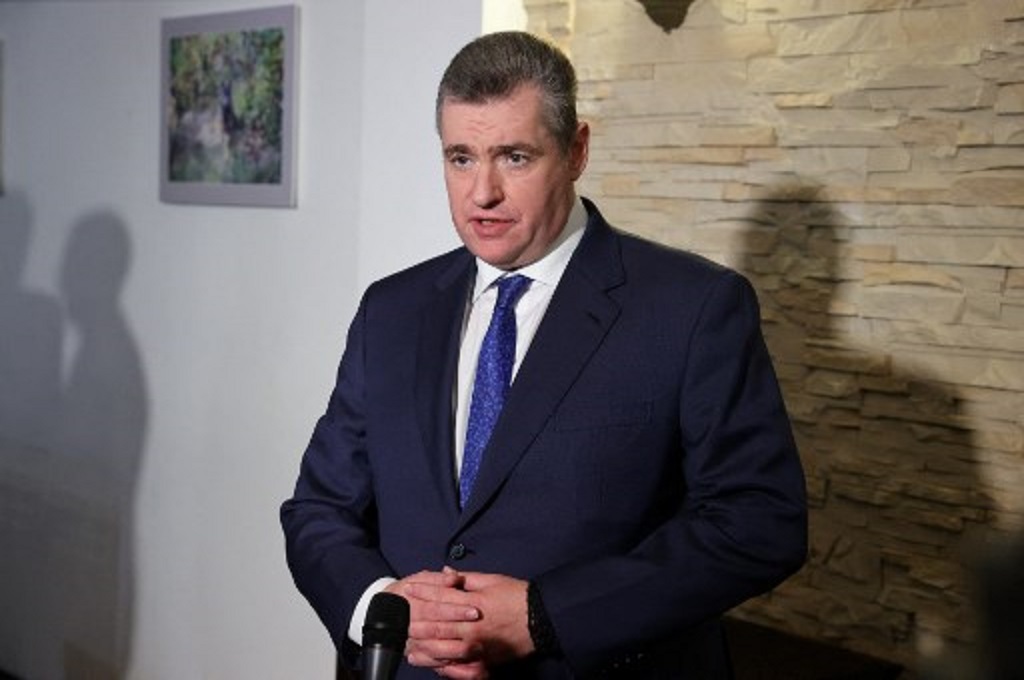 Leonid Slutsky, salah satu anggota delegasi Rusia dalam dialog damai dengan Ukraina. (Maxim GUCHEK / BELTA / AFP)