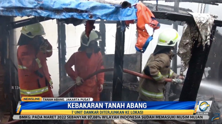 Kebakaran di Tanah Abang Hanguskan 20 Rumah Petak