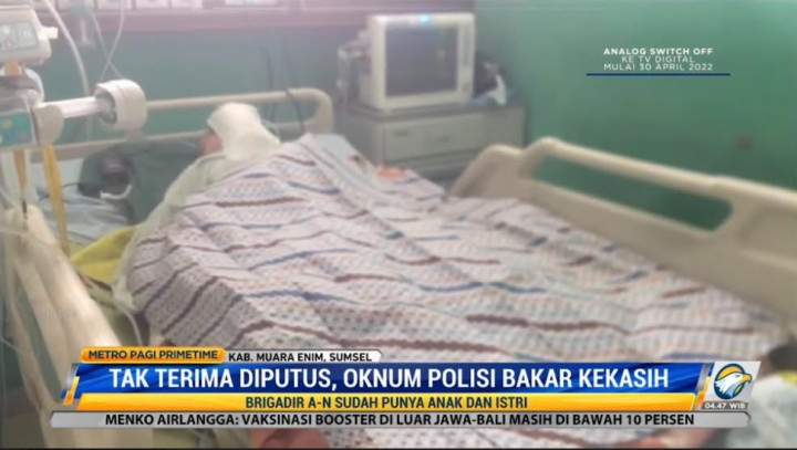 Polisi Bakar Kekasih di Muara Enim Sudah Beristri dan Beranak 2