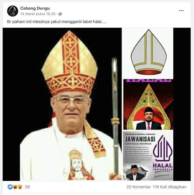 [Cek Fakta] Logo Halal yang Baru  Terinspirasi dari Penutup Kepala Uskup? Cek Dulu Faktanya