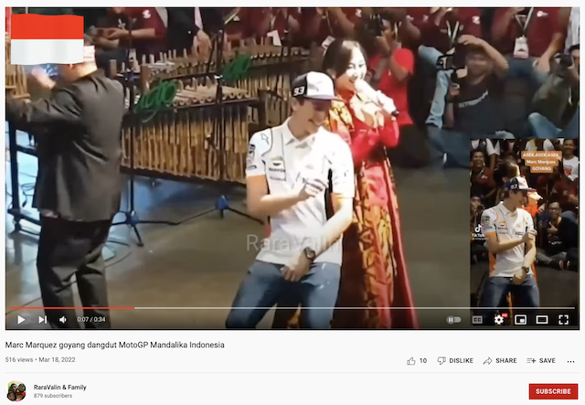 [Cek Fakta] Marc Marquez Goyang Dangdut di Acara MotoGP Mandalika? Ini Faktanya