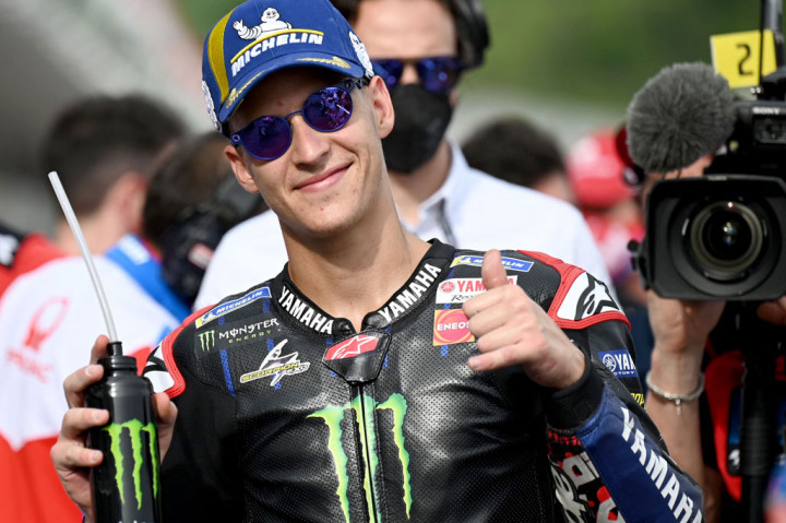 Selebrasi Quartararo Usai Rebut Pole Position MotoGP Mandalika