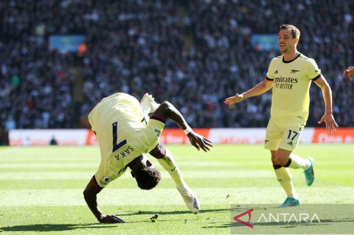 Bukayo Saka jadi Penentu Kemenangan Arsenal atas Aston Villa