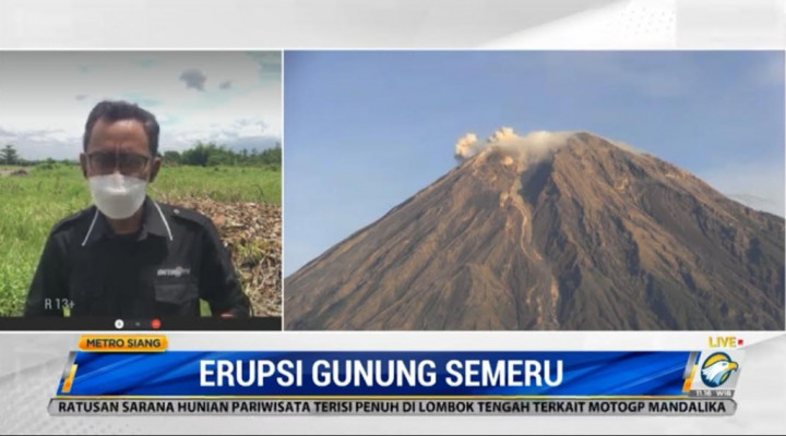 Gunung Semeru 3 Kali Muntahkan Awan Panas Guguran Sejak Sabtu