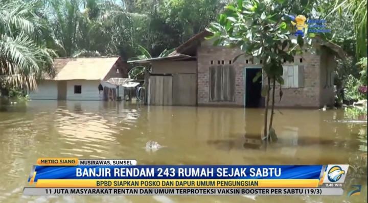 Banjir Rendam 243 Rumah di Musi Rawas
