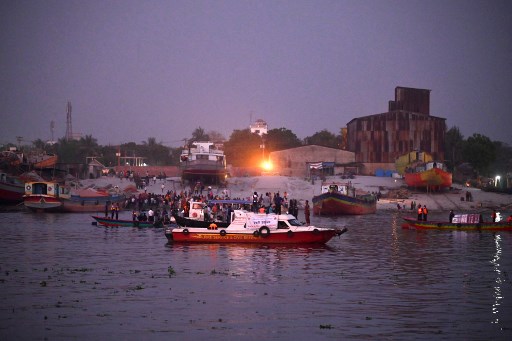 Kecelakaan kapal feri di Bangladesh./AFP