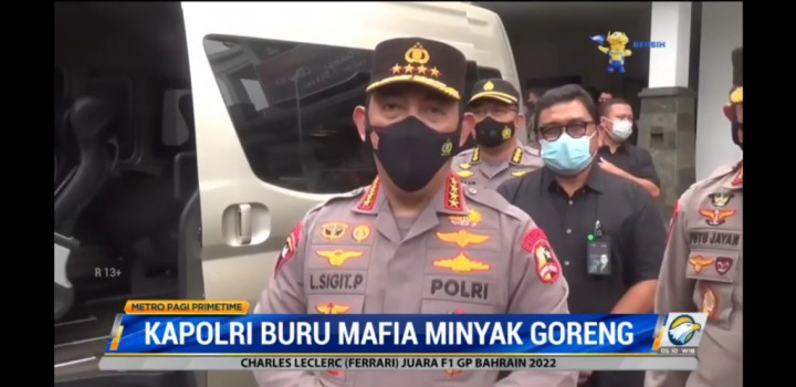 Kapolri Kawal Minyak Goreng Curah Rp14 Ribu Sampai ke Masyarakat