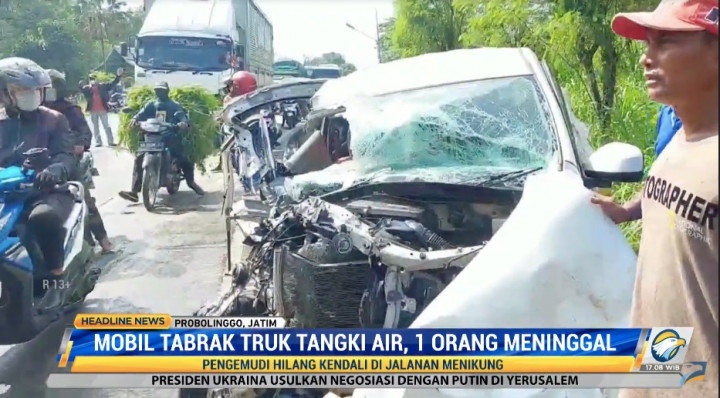 Mobil Tabrak Truk Tangki Air di Pantura, 1 Sopir Meninggal