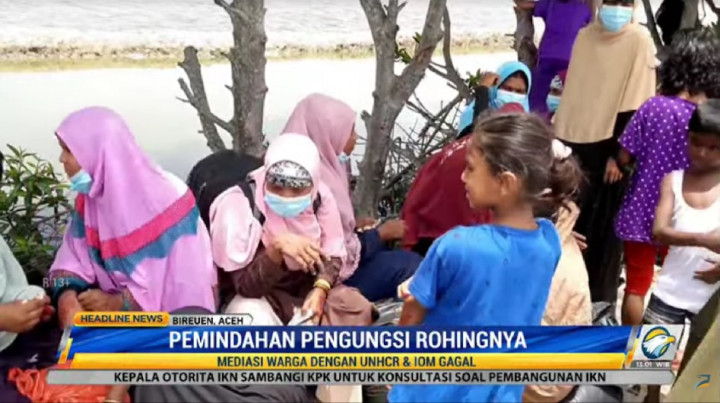 114 Pengungsi Rohingya yang Diusir Warga di Bireun Ditampung di Kantor Camat