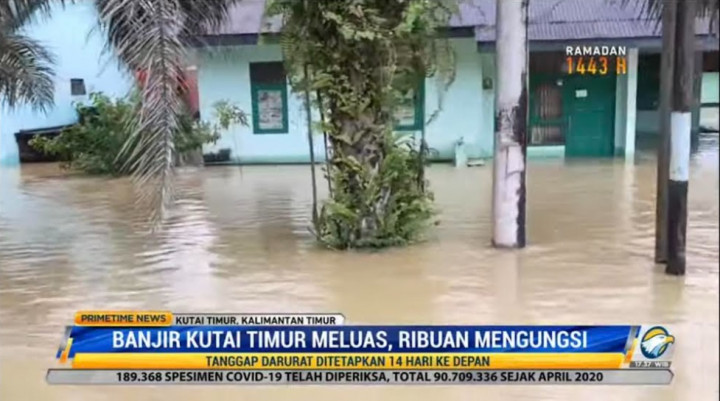 Banjir di Kutai Timur Belum Surut, Ribuan Warga Masih Mengungsi