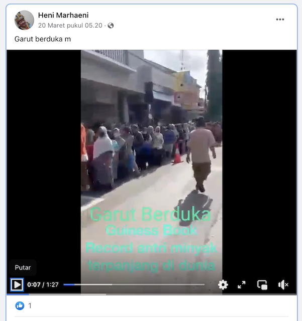 [Cek Fakta] Beredar Video Antrean Minyak Goreng Terpanjang di Dunia Berada di Garut? Ini Faktanya