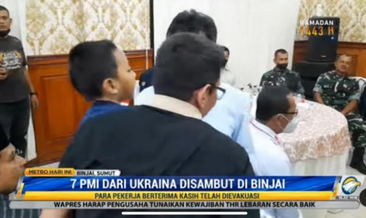 7 PMI Asal Binjai dari Ukraina Disambut Hangat