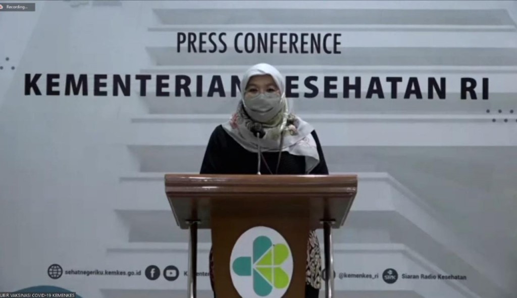 Juru bicara vaksinasi covid-19 Kemenkes Siti Nadia Tarmizi. Medcom.id/Fachri Audhia Hafiez