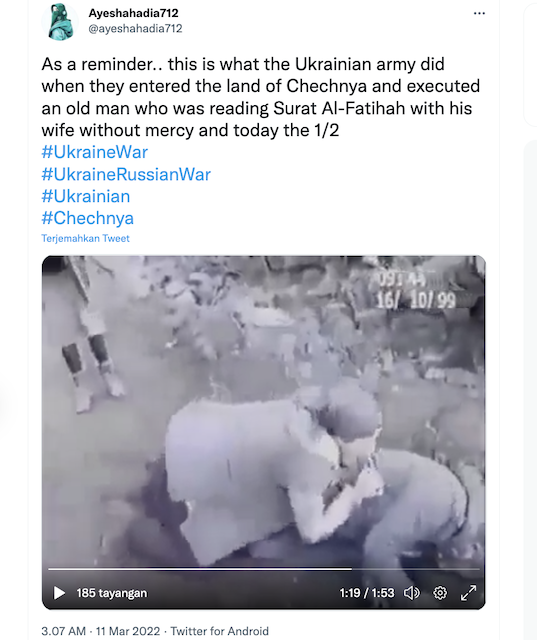 [Cek Fakta] Tentara Ukraina Tembak Pria Chechnya dan Istrinya saat Membaca Alquran? Begini Faktanya