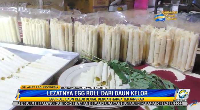 Lezatnya egg roll dari daun kelor. Foto: Dok/Metro TV