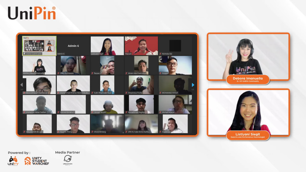 Webinar “Human Behavior and Psychology for Esports Team” dari UniPin Community