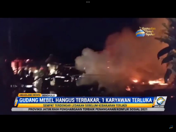 Gudang Mebel Hangus Terbakar, 1 Karyawan Terluka