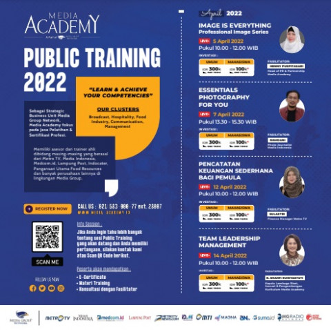 Media Academy’s Public Training Kembali Hadir di Bulan April