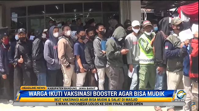 Warga Antusias Mendapat Booster Agar Bisa Mudik