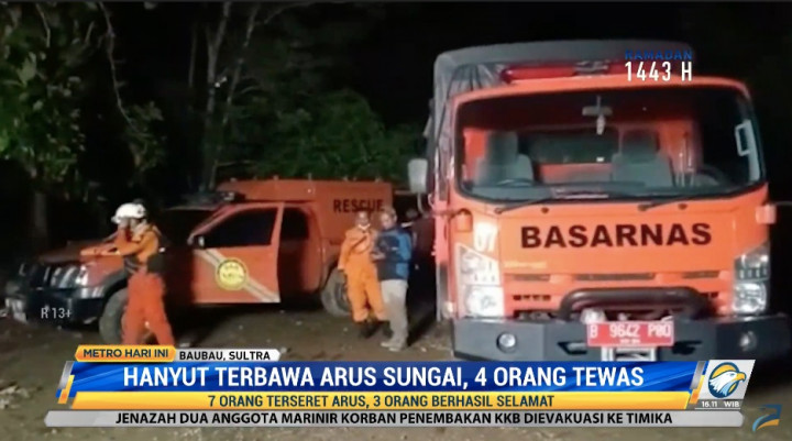 4 Orang Hanyut di Baubau Ditemukan Tewas