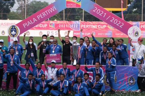 Tim Sepak Bola Putri Papua Juara Piala Pertiwi 2021--2022