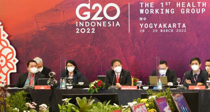 Menkes Budi Gunadi membuka side event HWG G20 (Foto: Kemenkes)