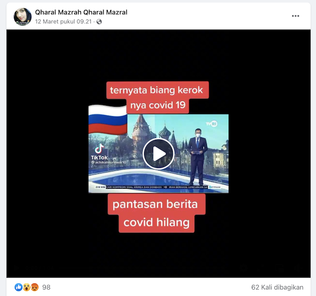 [Cek Fakta] Video Covid-19 Berasal dari Laboratorium Ukraina? Cek Faktanya