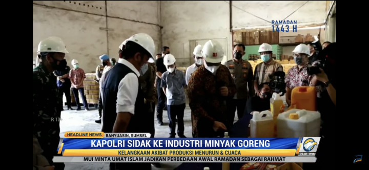 Kapolri Sidak ke Industri Minyak Goreng di Banyuasin