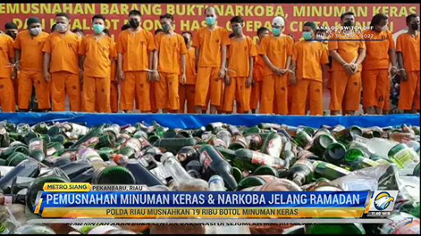 Polisi Musnahkan Miras dan Narkoba Jelang Ramadan