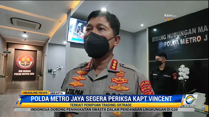 Polisi Pastikan Berkas Laporan Kapten Vincent Sudah Diterima