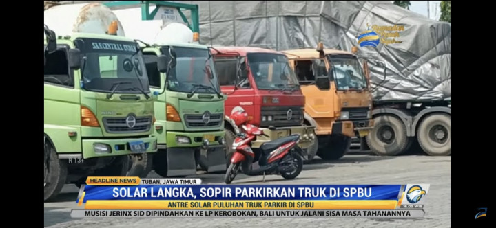 Solar Langka, Puluhan Truk Menginap di SPBU