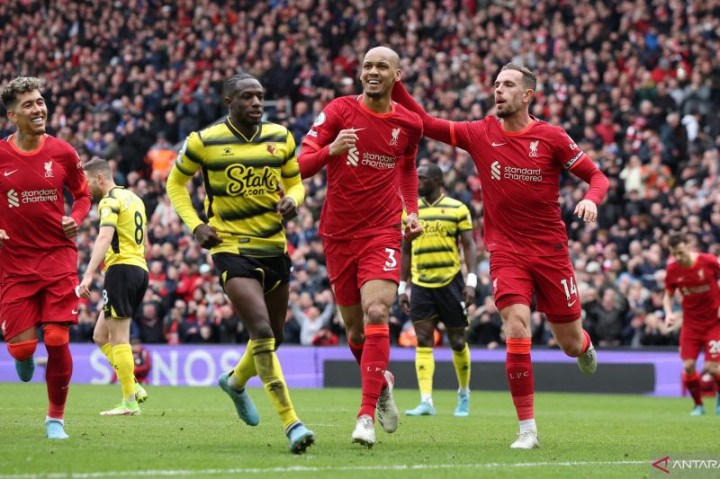 Tekuk Watford, Liverpool Geser Manchester City dari Puncak Klasemen