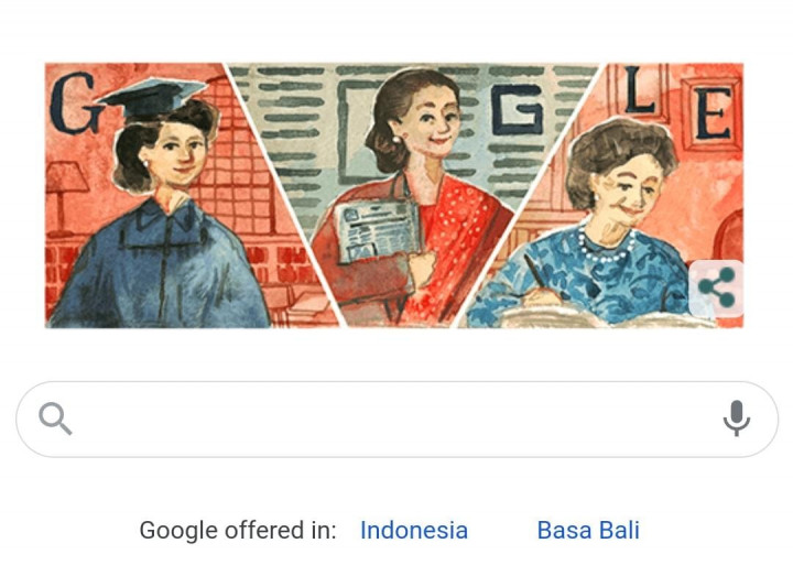 Google Doodle Merayakan Warisan Jurnalis Siti Latifah Herawati Diah