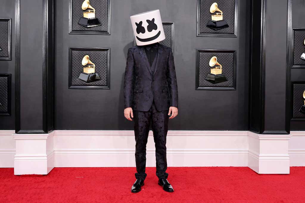 Marshmello di ajang Grammy Awards 2022 (Foto: AFP)