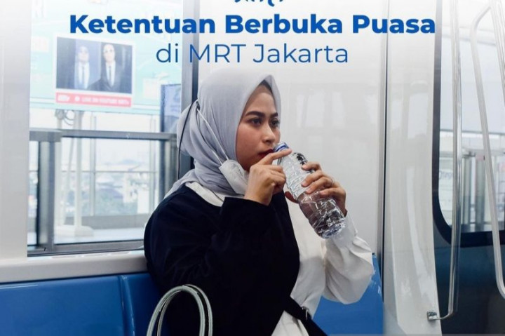 MRT Izinkan Penumpang Buka Puasa Air Mineral dan Kurma