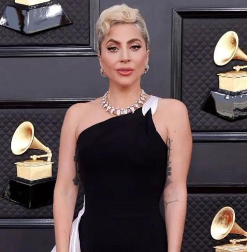 Tampil cantik bergaya retro-glam, Mother Monster ini mengenakan gaun hitam  Armani Prive. (Foto: Dok. Instagram/@fashion.blg4)