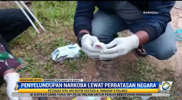 TNI Gagalkan Penyelundupan 459 Ekstasi di Perbatasan Kalbar