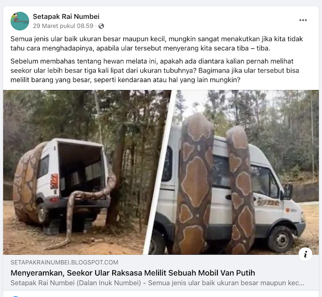 Tangkapan layar pemberitaan palsu di media sosial. Foto: Facebook