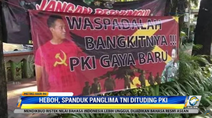 Spanduk Panglima TNI Dituduh PKI Bikin Heboh dan Viral