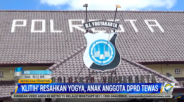 Bukan Korban Klitih, Anak Anggota DPRD Diduga Tewas Gara-Gara Tawuran