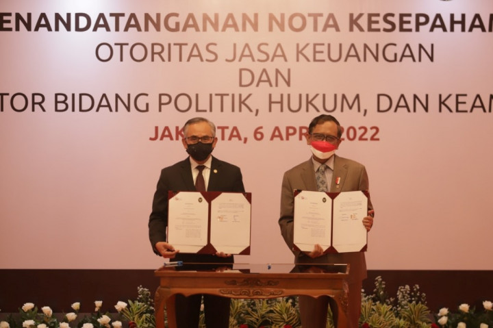 OJK Gandeng Kemenko Polhukam Perkuat Penegakan Hukum Sektor Jasa Keuangan