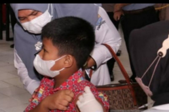 Capaian Vaksinasi Covid-19 Anak di Sumsel Sudah 83%