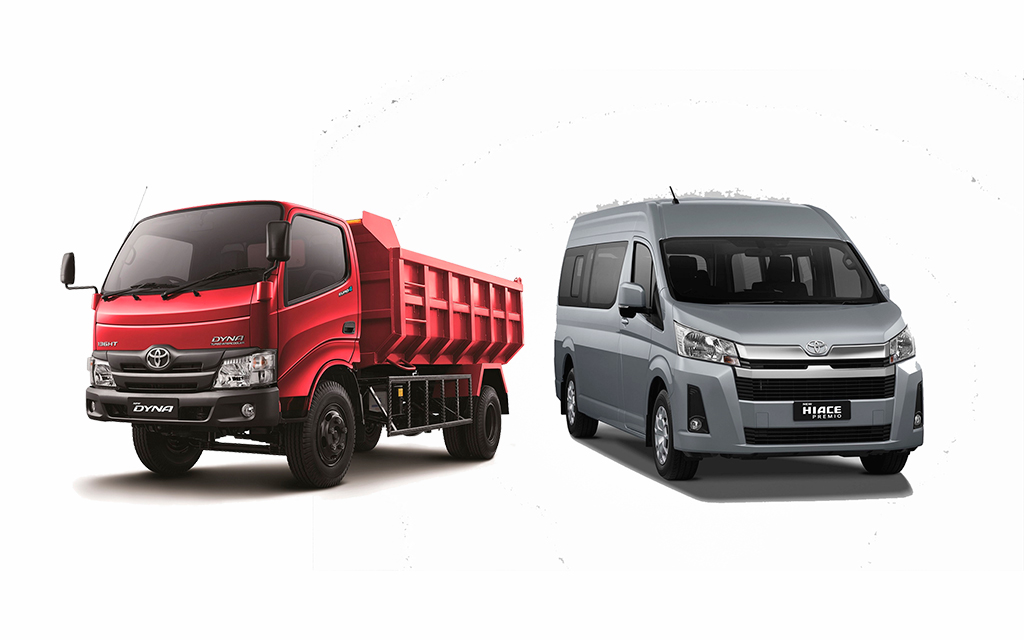 Toyota Dyna dan Toyota Hiace. Toyota